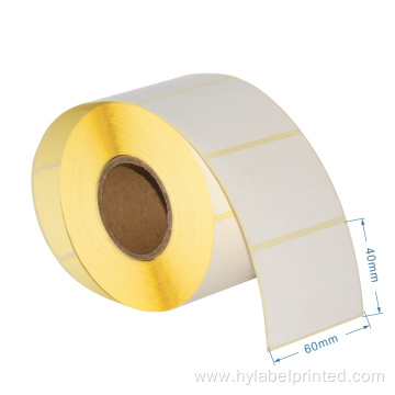 Yellow base thermal label 60x40mm
